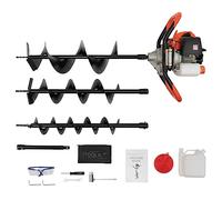 EUAIIPull Tarière à essence, 1700 W, 52 cc, avec 3 forets de 10 cm, 15 cm, 20 cm, 2,3 CV, électrique, moteur pour perçage