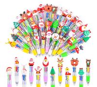 Euakee 34 Stylo Kawaii Cute, Stylo 4 Couleur, Animaux Stylos Multicolores, Cadeaux Anniversaire Enfants Invites pour Garçons Filles, Pochette Surprise Enfant (Rouge)