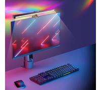 Euakee 40CM LED Lampe Ecran PC Lampe de Bureau USB d'ordinateur RGB Light Bar, Accessoire Bureau Gaming, Lumière de Couleurs Températures Soins Oculaires avec 3 Modes d'éclairage pour Office Gaming