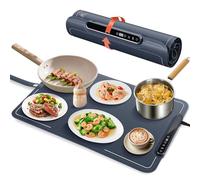 Euakee Chauffe Plat Électrique, Plateau Chauffant avec Température Réglable 40°C - 100°C et Minuteur de 1-24 Heures, avec Écran LCD, Chauffe Assiette à Réchaud pour Buffets, Fêtes, Banquet (02)