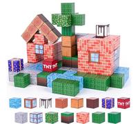 Euakee Construction Magnetique Enfant, 108 Pièces Blocs Magnétiques, Créez Un Monde de Blocs Magnétiques, Jeu de Construction, Jeux Créatifs Montessori pour Garçons et Filles de 3 à 8 Ans