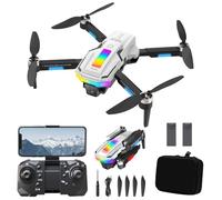 Euakee Drone avec Caméra 4K, Moteur Sans Balais, 360°Flips, WiFi, Décollage/Atterrissage une Touche, Mode Sans Tête, Vol Trajectoire, Cadeau et Jouet pour Garçons et Débutants, 2 Batteries