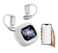 Euakee Écouteurs de Traduction de Langue AI, OWS LCD Tactile Traducteur en Temps Réel pour 144 Langues et Accents écouteurs de Traduction, Idéal pour les Affaires et les Voyages (blanc)