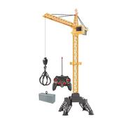 Euakee Grue à tour télécommandée de 120 cm de hauteur, 2,4 Hz, radiocommandée à 360 °, grue radiocommandée, jouet rotatif, grue de chantier télécommandée pour enfants garçons