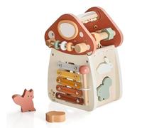 Euakee Jouet de motricité champignon en bois 5 en 1, jouet de motricité pour bébé à partir de 1 an, jouet en bois, cadeau pour fille et garçon