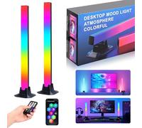 Euakee Lampe LED TV, Gaming Smart LED Lampe, RGB avec Effets D'éclairage Multiples, Light Bars avec Modes Scène et Modes Musique, Déco pour Jeu, Photos, PC, Télévision, Pièce (42CM180°)