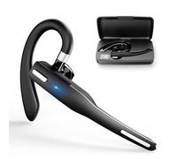 Euakee Main Libre Bluetooth Oreillette, Oreillette Bluetooth sans Fil v5,4 avec étui de Chargement 500mah, Casque Mains Libres avec Double Micro CVC 8,0 pour Ordinateur, Téléphones Portables (B)