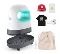 Euakee Mini Presse à Chaud avec 3 Niveaux, Machine de Transfert Thermique Portable pour T-Shirts, Sacs, Chapeaux & Chaussures, Presse à Pression pour DIY, Flex & Personnalisation Textile