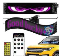 Euakee Panneau LED pour Voiture, Panneau Matriciel LED 12x59,5 cm, Lumière Devil Eyes pour Voitures, écran Souple de Lampe à œil Coloré pour Textiles de Maison, Grand écran Virtuel Programmable