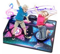 Euakee Tapis de Danse pour Enfants, Double Tapis de Danse pour Filles et Garçons, 12 Modes de Jeu, Musique Intégrée, Jouet Cadeau d'anniversaire de Noël pour Filles Garçons de 3 4 5 6 7 8 9 10+