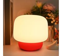 Euakee Veilleuse Enfant, LED Champignon Veilleuse Bébé Tactile Rechargeable Peut être Chronométré, Veilleuse de Pépinière, Silicone Lampe de Chevet Enfant, Cadeau Bebe D'anniversaire et de Noël