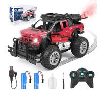 Euakee Voiture Télécommandée Enfant 2.4Ghz, RC Drift 1:18 Avec Radiocommandée, 2 Piles, Lumière LED et Sprays - Jouets Cadeaux Pour Filles Garçons 6-12 Ans