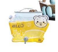 EUBEISAQI Bouteille d'eau de camping | Pichet de rangement vide pliable de 8 L - Pochette d'eau portable pour camping, randonnée, pêche, chasse, pique-nique, plage, voyage, fête à la maison