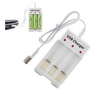 EUBEISAQI Chargeur de piles AA, chargeur de piles AA et AAA rechargeable avec 3 emplacements | Chargeur de batterie haute vitesse pour piles AA/AAA rechargeables 1,2 V NiMH et plus encore