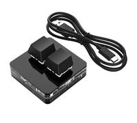 EUBEISAQI Clavier à 2 touches - Mini clavier USB copier/coller, clavier mécanique universel pour PC, clavier ergonomique rétroéclairé RVB mini USB pour la maison et les voyages