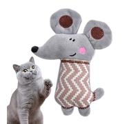 EUBEISAQI de nettoyage des dents d' à chat pour animaux de compagnie | en peluche souris et crocodile réutilisables, interactifs pour petits chats et animaux de compagnie