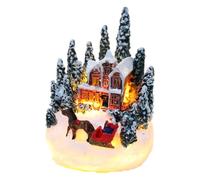 EUBEISAQI Maison Lumineuse de Noël, Ensemble de Village de Noël, décoration colorée de Dessin animé, Collection de Souvenirs pour cheminée, Salon, Chambre à Coucher, bibliothèque, micropaysage
