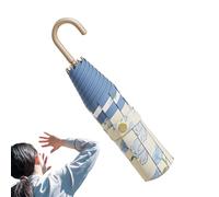 EUBEISAQI Parapluie Pliable,Parapluie Anti-UV Protection Solaire | Structure Compacte et Pliable Avec Manche en J pour Utilisation en Ville, Voyage, Randonnée et Activités Extérieures