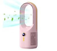 EUBEISAQI Petit Ventilateur Sans Pales - 5 Vitesses Silencieux Ventilateur pour Bureau | Veilleuse 1800mAh Circulateur d Air pour Camping Salon Camping Car Voyage Chambre Voiture Extérieur et Dortoir