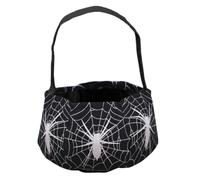 EUBEISAQI Sacs à d'halloween réutilisables avec poignées | Panier de Rangement Effrayant de capacité pour Hommes, Petites amies, Filles, épouses, Adolescents, Toile d'araignée Noire