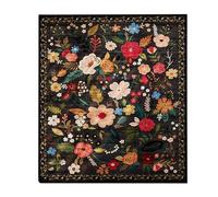 EUBEISAQI Tapis à fleurs - Tapis vintage antidérapant doux et lavable - Tapis bohème doux et lavable - Pour salon, cuisine, chambre d'enfant, entrée, appartement, ferme, restaurant - 228,6 x 160 cm
