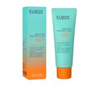 EUBOS | Daily Ray Protect Fluid SPF 50+ - Protection solaire avec vitamine E et glycérine | Protège contre les rayons UV, le vieillissement de la peau et les taches pigmentaires | Pour les peaux