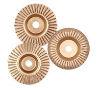 EUBSWA Lot de 3 disques à poncer en alliage d'acier de 100 mm pour meuleuse d'angle, disque de sculpture sur bois pour lisser et creuser le bois, idéal pour les travailleurs du bois