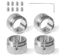 EUBSWA Lot de 4 adaptateurs de thermostat de radiateur pour Danfoss & Mehr, M30 × 1,5 304, en acier inoxydable 304, design précis à clipser, anti-fuite, clé hexagonale de 22 mm, montage facile pour la