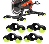 EUBSWA Lot de 4 adaptateurs pour pied de vélo d'intérieur avec 8 balles de tennis, adaptateurs de pieds clipsables pour vélo d'intérieur et de cyclisme Wahoo Kickr Core