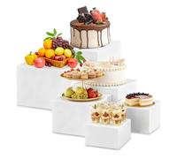 EUBSWA Lot de 6 Presentoir Aperitif Buffet Cube, Presentoir Gateau en Acrylique, Support Gateau polystyrene Supports de Buffet Mariage pour Traiteur, Dessert, Bijoux, Figurines, Bonbons, Aliments