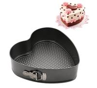 EUBSWA Moule à charnière en forme de cœur 23,5 x 20,5 x 6,5 cm - Moule à gâteau avec revêtement antiadhésif pour moule à gâteau, moule à quiche, moule à tarte, moule à charnière