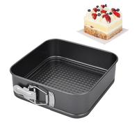 EUBSWA Moule à manqué à charnière 24 cm, Carré Moule Gateau avec revêtement antiadhésif, Pour La Cuisson Gâteau Et Quiches