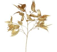 Eucalyptus artificiel Branche or aspect lancette Fleurs décoratives Noël Décoration de table Plante artificielle 95cm