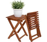 Eucalyptus tabouret pliant TACOMA nature - 37 x 29 cm - tabouret pliant en bois pour fleurs