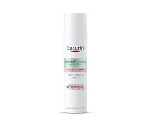 Eucerin DermoPurifyer Oil Control Sérum Triple Action 40 ml, Sérum facial anti-taches, imperfections et brillance, Formule avec acide hyaluronique hydratant adaptée à la peau acnéique