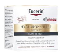 EUCERIN - Soin Nuit Anti-âge pour Peau Mûre, Renforce l'Élasticité avec Hyaluron-Filler (50 mL) - Vendu par unité