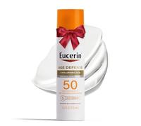 Eucerin Sun Age Defense SPF 50 Lotion solaire visage acide hyaluronique, hypoallergénique, non comédogène SPF 50 sans parfum, oxybenzone, octinoxate, flacon 8 ml