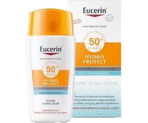 Eucerin Sun Hydro Protect Fluide Solaire Ultra-Léger Visage Tous Types De Peau IP50+ 50ml