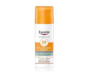 Eucerin Sun Oil Control Gel-Crème Toucher Sec Teinté Medium SPF50+ 50ml Huile 50 ml