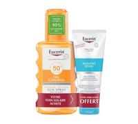 Eucerin Sun Protection Oil Control Sun Spray SPF50+ 200ml + Sensitive Relief Gel-Crème Après-Soleil 50ml Offert