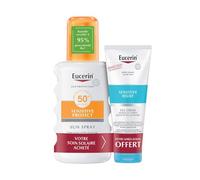 Eucerin® SUN SENSITIVE PROTECT Spray SPF 50+ et RELIEF Gel-cream émulsion 250 ml