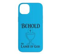 Eucharistie catholique Voici l'agneau de Dieu Communion Coque pour iPhone 14 Plus