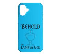 Eucharistie catholique Voici l'agneau de Dieu Communion Coque pour iPhone 16 Plus