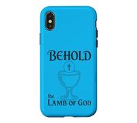 Eucharistie catholique Voici l'agneau de Dieu Communion Coque pour iPhone X/XS