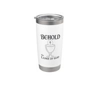 Eucharistie catholique voici l'agneau de Dieu communion Gobelet isotherme en acier inoxydable double paroi