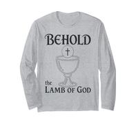 Eucharistie catholique Voici l'agneau de Dieu Communion Manche Longue