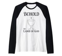 Eucharistie catholique Voici l'agneau de Dieu Communion Manche Raglan