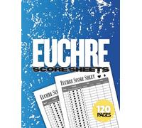 Euchre Score Sheets: Large 8.5 x 11 Game Record Book - We vs. They Format, Track 120 Games