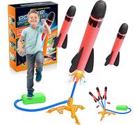 EUCOCO Air Rocket, avec 3 Lance-Rocket en Mousse Jouet de Fusée à Pédale,Jouets pour Enfants de 3-12 Ans