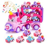 EUCOCO Camion Jouet Fille 1-6 Ans, Petite Voiture Enfant, Cadeau Anniversaire Licorne